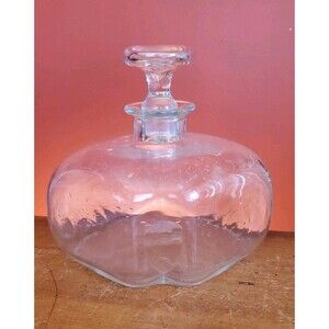 Blenko Williamsburg Custom Glass Bottle Hand-blown Ship's Decanter With Stopper